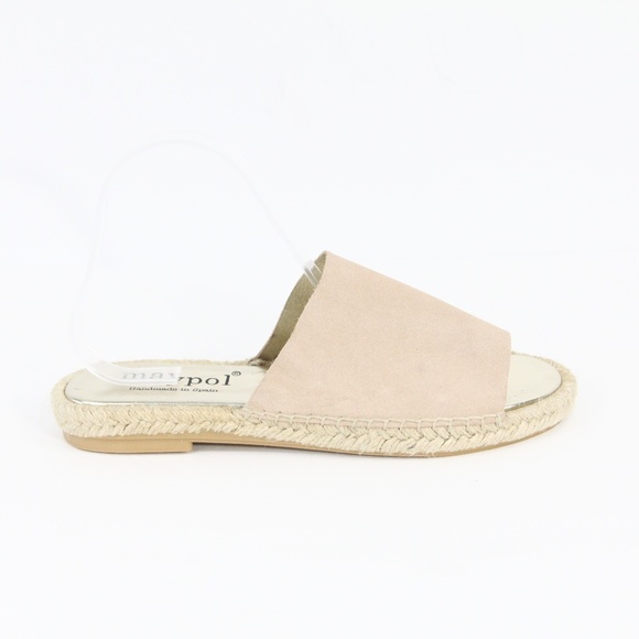 Maypol Espadrille Slides Leather Sandals New